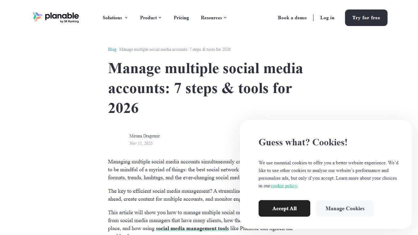 How to manage multiple social media accounts effortlessly in 2026